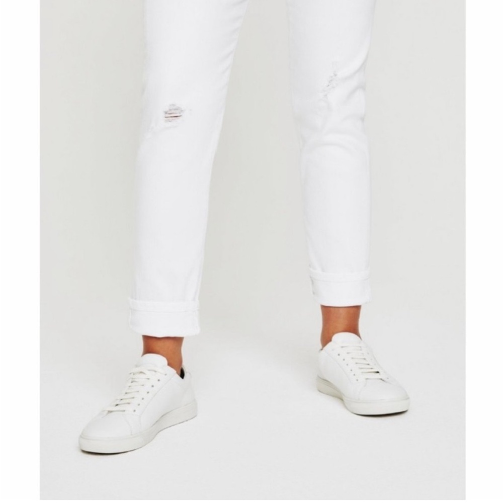 Like New AG Adriano Goldschmied White Ex Boyfriend Slim Slouchy Jeans 28 R - Picture 2 of 12
